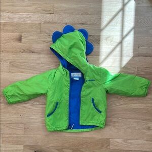 Columbia Green and Blue Dinosaur Hoodie Jacket